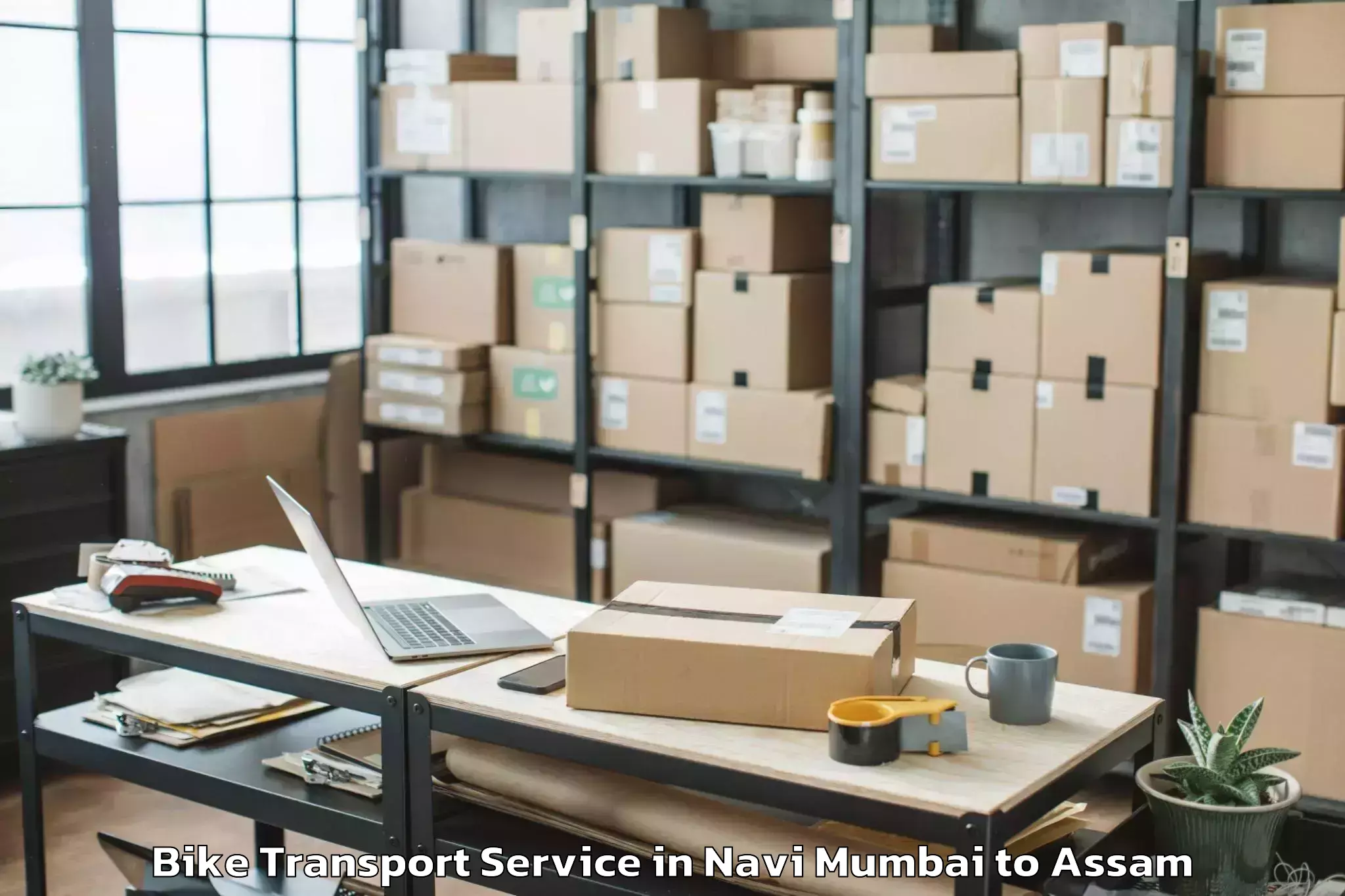 Book Navi Mumbai to Abhayapuri Bike Transport Online